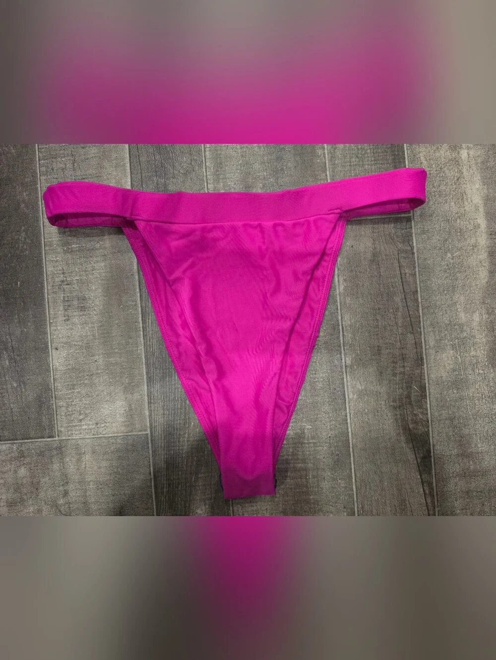Michael Costello Revolve Dasia High Waisted Bikini Bottoms NWT Hot Pink Small
